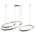 Modern Circular Metal Chandeliers With Sleek Suspended Ring Design For Interiors