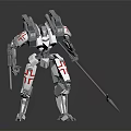 Modern Robot Warrior Mechanical Combat Police Mechanical Armor 3d model