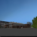 Modern Industrial Factory Complex With Green Landscaping And Parking Facilities Area