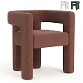 Modern Brown Fabric Single Chair With Sturdy Armrest And Stylish Design