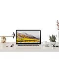 Office Desk Decorative Ornament Set With Desk Lamp Laptop Vase Succulent And Stationery