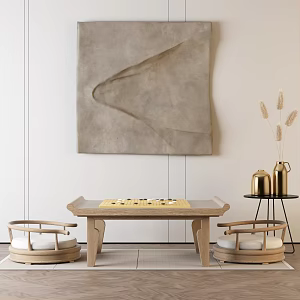 New Chinese Go Table Go Table and Chair 3d model