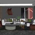 Modern Sofa Coffee Table Combination Sofa Coffee Table 3d model