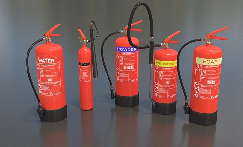 Fire Extinguisher Fire Extinguisher Combination Fire Equipment Handheld Fire Extinguisher Small Fire Extinguisher Low Face Low Number Low Model Simple Model Game Video Level Super Realistic 3d model