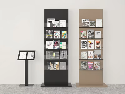 Modern Books Book Rack Magazine Rack Magazine Book Exhibition Rack 3d model