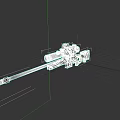 Tactical Black Sniper Rifle With Scope And Long Metal Barrel Design