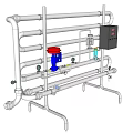 modern pipeline valve pipeline 3d model