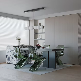 Modern table combination 3d model