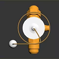 Modern Metal Lighting Fixture Combination with Gold Silver Components Coil Design and Reflective Base