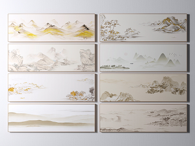 New Chinese Landscape Painting Decorative Painting model