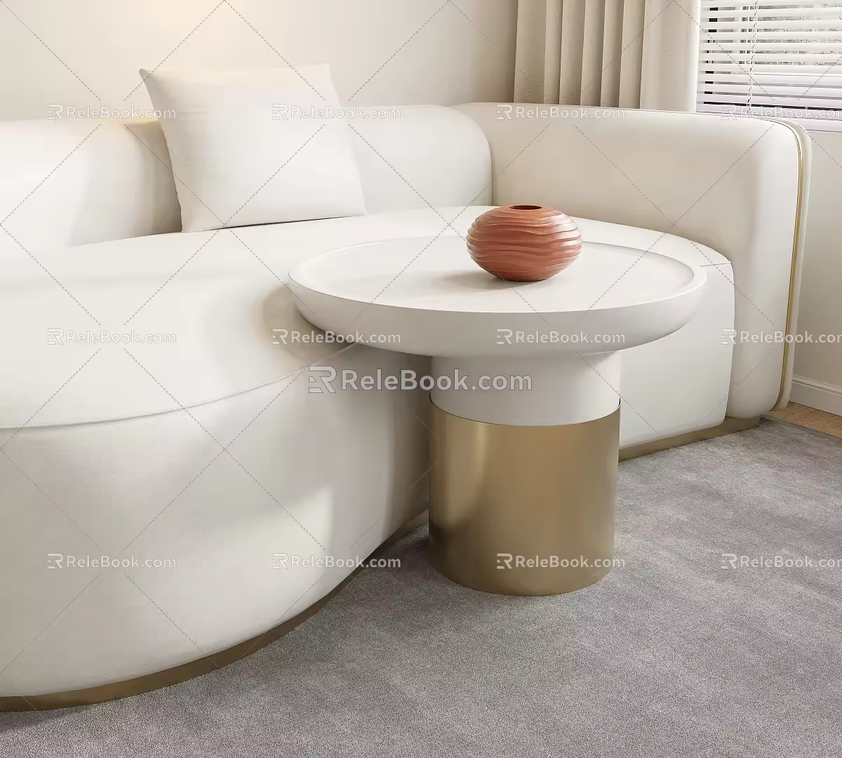 Modern Side Table Round Side Table 3d model