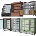 Various Styles of Refrigerators and Freezers with Glass Doors and Displays