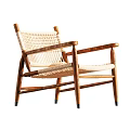 Stylish Leisure Chairs With Woven Seats And Wooden Frames In Various Colors