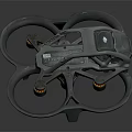 Quadrotor Drone With Circular Protective Frame And Integrated Camera Control Unit 3d model