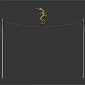 Acrobat walking a tightrope 3d model