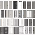 Hinged Doors For Home Interior With Various Designs And Color Options 3d model