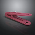 Pink Plastic Clothes Peg With Metal Spring For Household Laundry Use