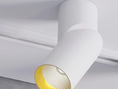Modern White Downlight Spotlight With Yellow Light Source Ceiling Mounted Design 3d model