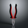 Professional Stainless Steel Pliers with Black Red Ergonomic Handles Tool