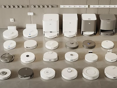 Robotic Vacuum Cleaners Various Models Different Colors For Household Everyday Use 3d model