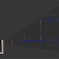 Projection Monitoring Silver Device With Colorful Light Rays And Geometric Patterns