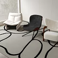 Middle Style Single Sofa 3d model