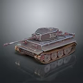 Military Tank With Number 384 Metal Exterior Cannon Barrel And Tracks Design