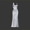 Elegant White Sleeveless Long Dress Featuring Ruched Details And Floor Length