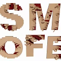 3D Alphabet Wall Hanging Decor With Wooden Texture And Red Accent Design For Home