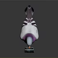 Gray White Pigeon With Purple Green Neck Holding Euro Banknote In Beak