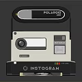 Polaroid Instant Camera Printing Instagram Photo For Digital Photography Enthusiasts