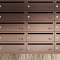 Public Facility Metal Mailboxes In Community Residential Area With Secure Row Units