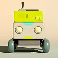 Detailed Automotive Parts With Colorful Mechanical Components Structural Design And Wheels