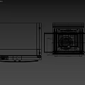 Black Stainless Steel Kitchen Appliances Set With Refrigerator Microwave And Oven