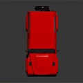 Red Land Rover Defender With Hardtop Design And Black Wheels And Front Grille