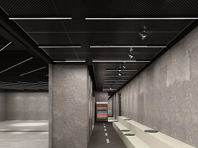 Modern Fitness Gym Interior With Spacious Workout Area And Training Equipment Setup 3d model