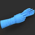 Operating Room Blue Sterile Surgical Gloves for Medical Procedures