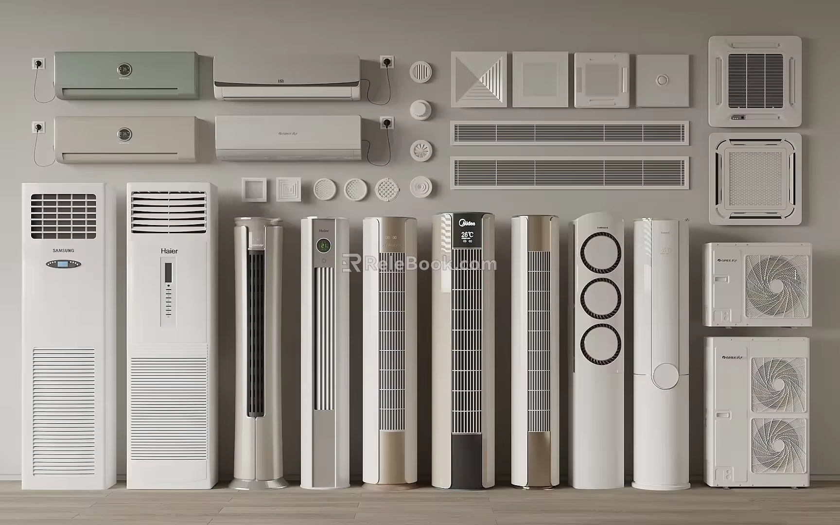 modern air conditioning 3d model