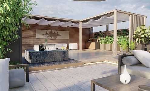 Roof Garden 3d model