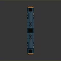 Detailed Blue Orange Train Model With Sleek Exterior And Classic Design Features