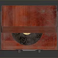 Vintage Style Computer Case Featuring Red Wooden Body And Record Player Design
