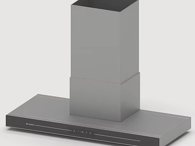 Modern Kitchen Range Hood With Stainless Steel Body Sleek Design And Efficient Ventilation 3d model