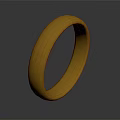 Shiny Gold Ring With Smooth Polished Surface Classic Design Fashion Accessory