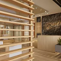 Modern Shopping Mall Store Interior Design With Wooden Display Racks And Exhibition Tables