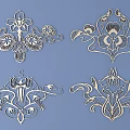 Chinese-style Carved Flower Carved Traditional Pattern Carved Pattern 3d model