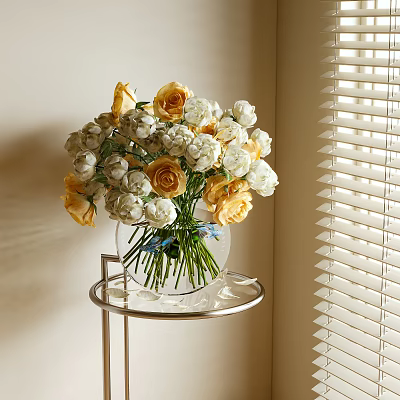 Modern flower arrangement 3d model