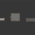 Industrial Metal Enclosures With Different Designs Gray White Rusted Details And Windows