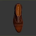 Stylish Red Leather Brogue Shoes With White Laces Intricate Perforations And Leather Sole