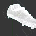 Black Football Shoes with Striped Design and Studded Soles for Sports