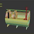 Wooden Sauna Interior Structure With Seating And Transparent Heater